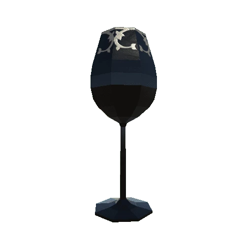 Wine glass black